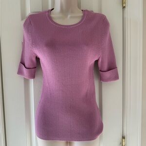 White House Black Market Mauve Knit Top